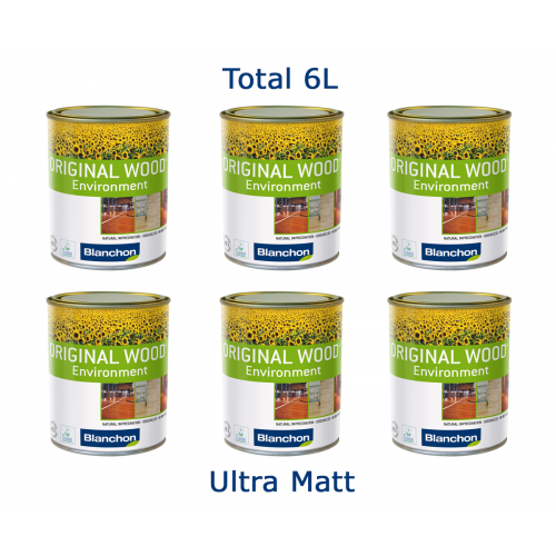 Blanchon BIOBASED ORIGINAL WOOD ENVIRONMENT 6 ltr (six 1 ltr cans) ULTRA MATT 01771182 (BL)